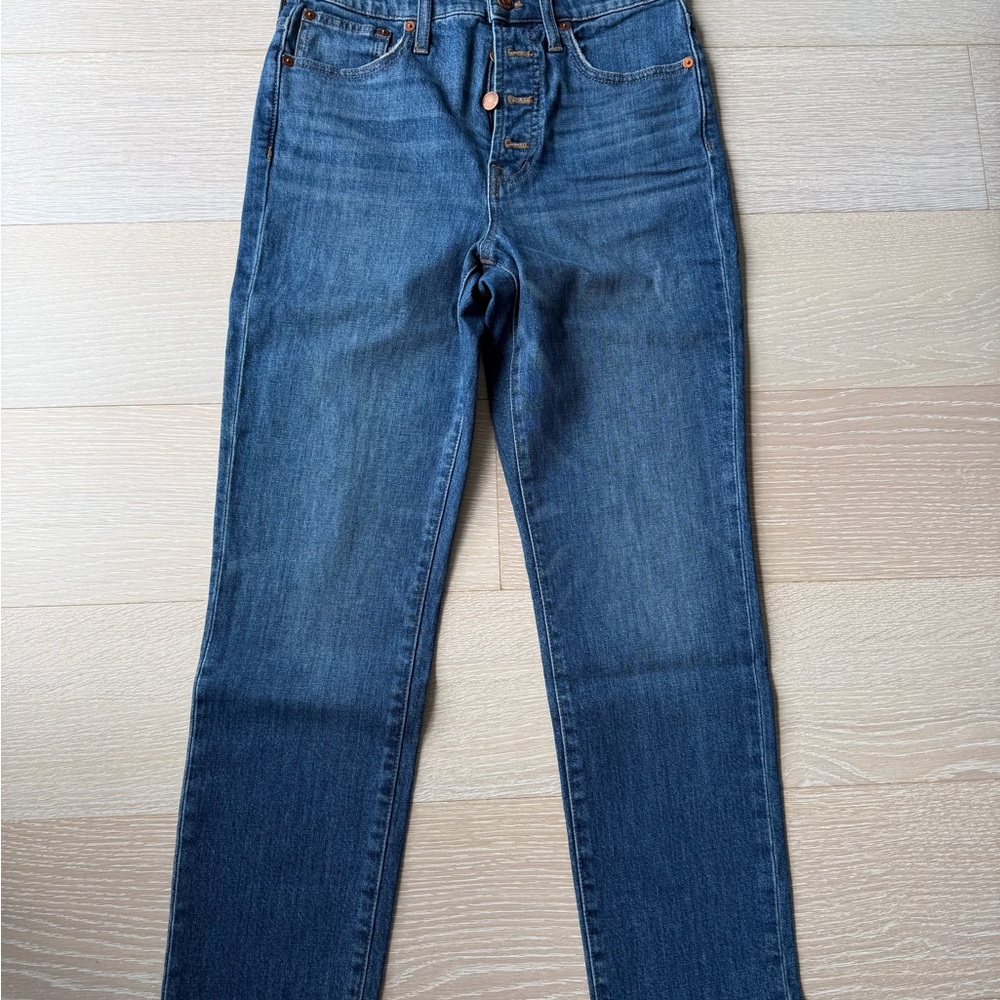 Madewell Women's Dark Blue Straight-Leg Jeans